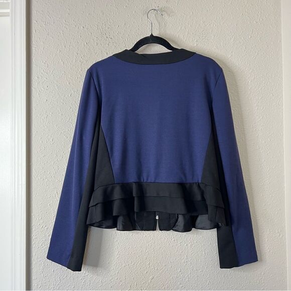 Sandro Studio Colorblock Zip Up Cardigan Blazer Size Large - Picture 4 of 9